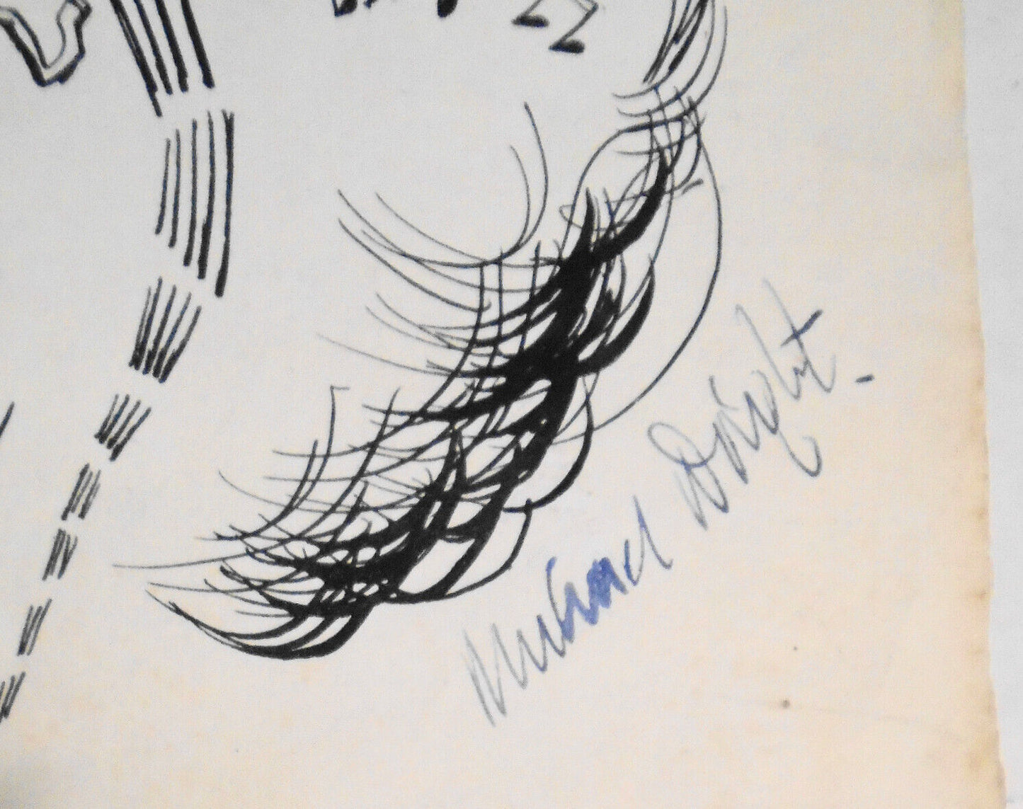 Signed "Michael Wright" Pen-Ink Sketch - British origin 1900s