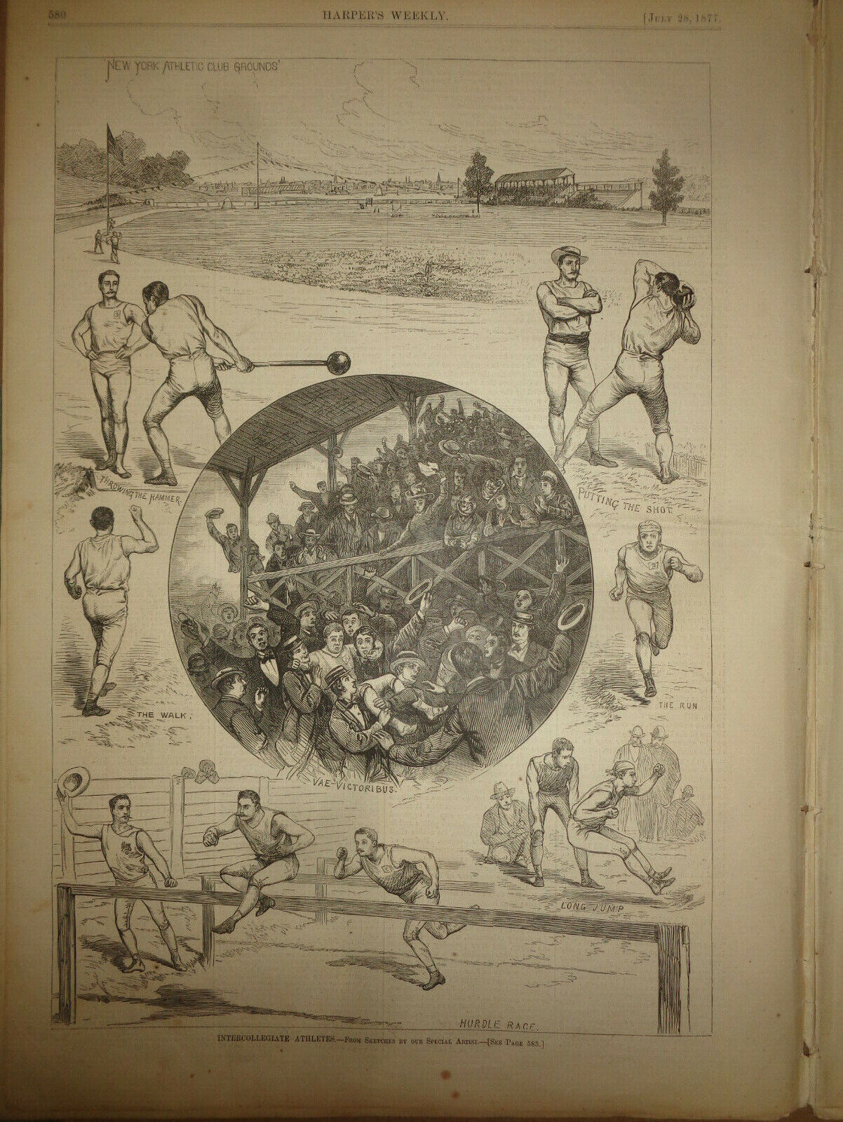 HARPER'S WEEKLY JULY 28 1877 - INTERCOLLEGIATE ATHLETICS,, TRINITY CHURCH ...