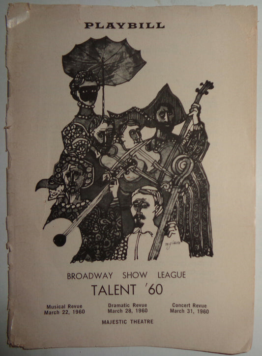 TALENT '60 - PLAYBILL - TUESDAY, MARCH 22-31 1960. Joan Rivers, Cal Tjader