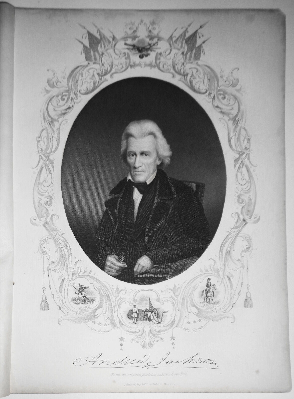 1858 Andrew Jackson - engraving by Johnson, Fry & Co.