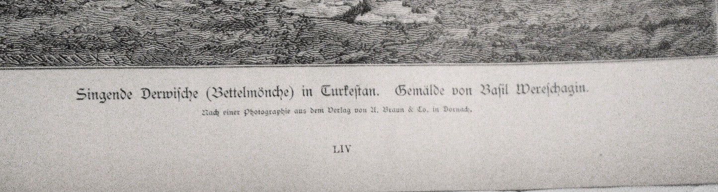 Singende Derwische, Bettelmönche in Turkestan, by Basil Wereschagin -- 1882