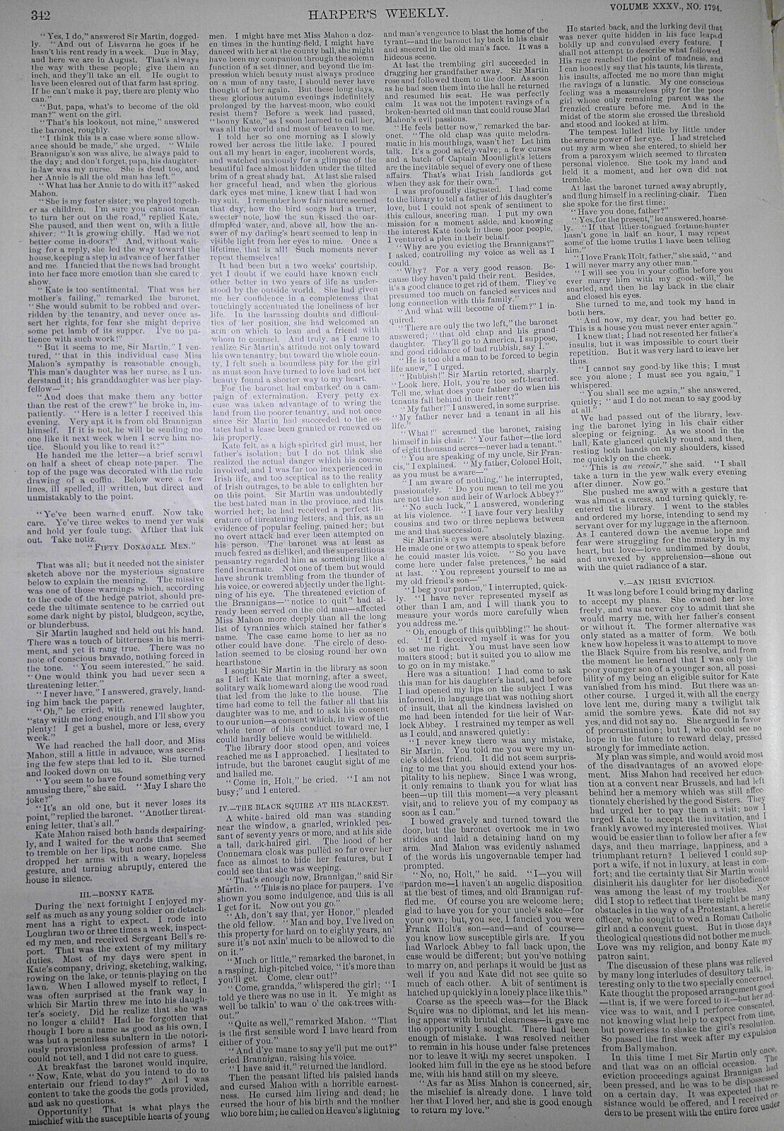 Harper's Weekly May 9, 1891. The Horse from ranch to market; Carnegie Hall; etc