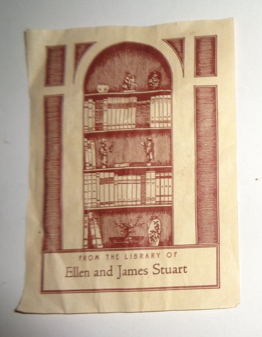 Ellen and James Stuart Ex Libris Bookplate - circa 1965