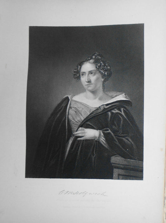 Catharine Maria Sedgwick - steel engraving - 1873 - Duyckinck Portrait Gallery