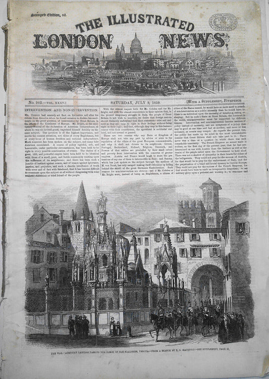 Illustrated London News, July 9, 1859. War in Europe - Original complete issue