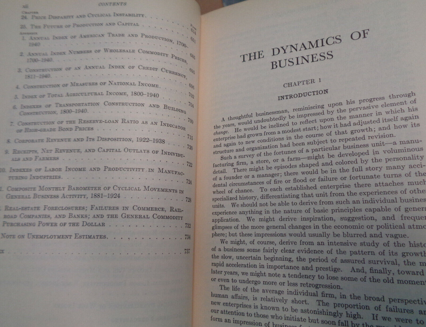 THE DYNAMICS OF BUSINESS, by Norman John Silberling - First edition 1943