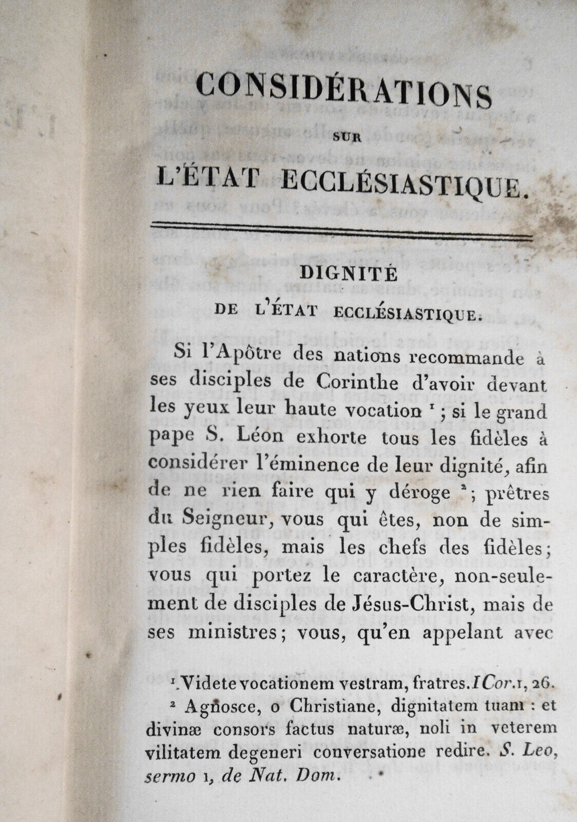 1835 Considérations sur l'état ecclésiastique  César-Guillaume de La Luzerne