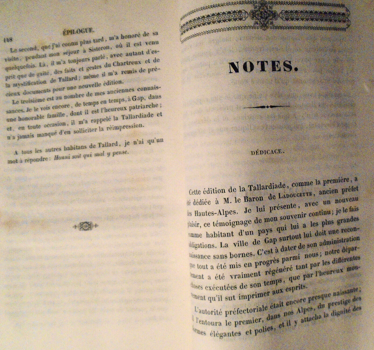 1839 La Tallardiade, poeme en huit chants, par J. Faure. 2e edition