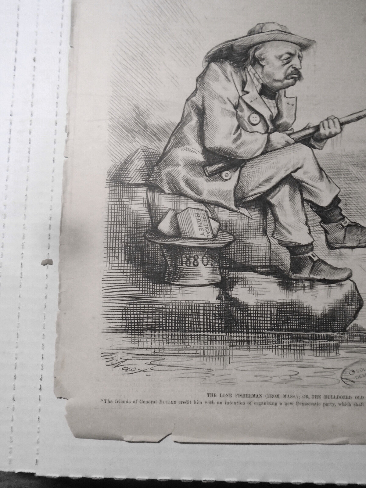 The Lone Fisherman (from Mass.): or, the Bulldozed Old Man, by Thomas Nast