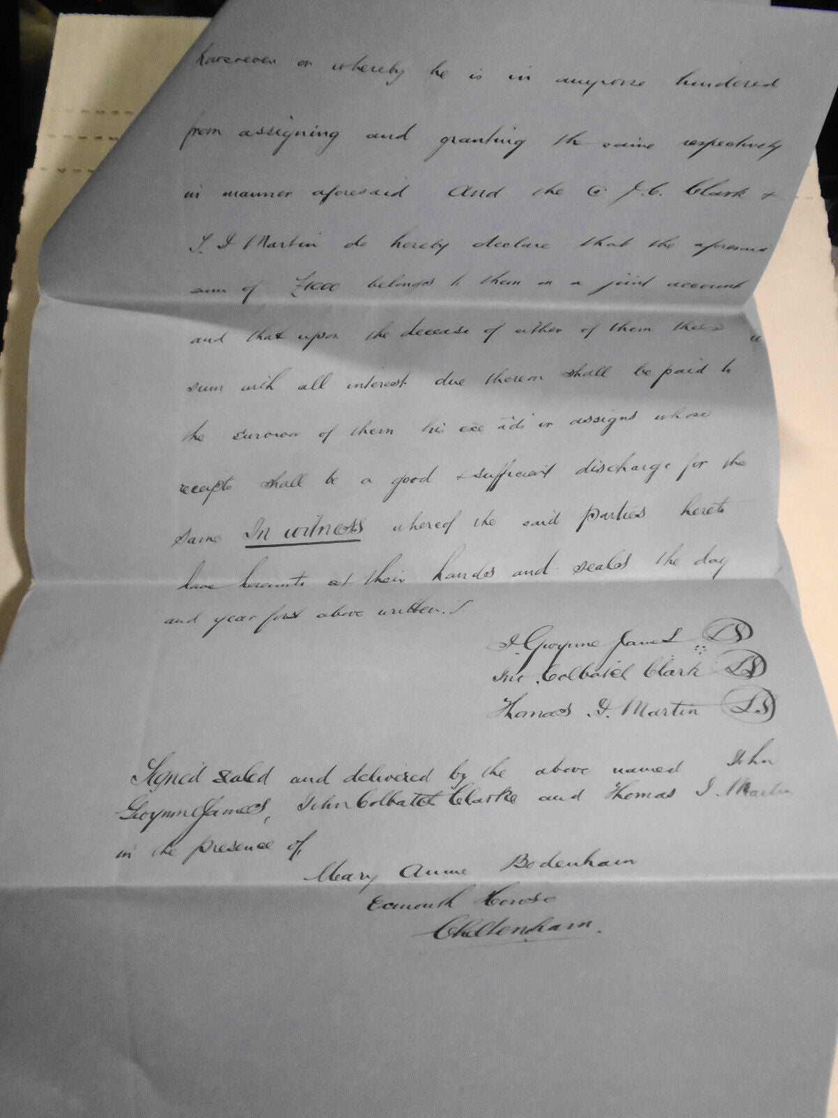 1880 Indenture - Transfer of Mortgage. Hereford, England.