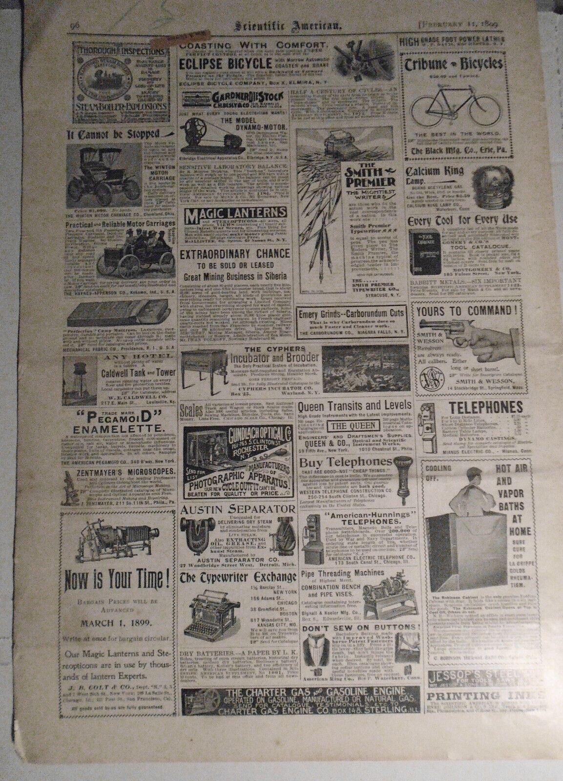 Scientific American - February 11, 1899 - Complete Original Issue.