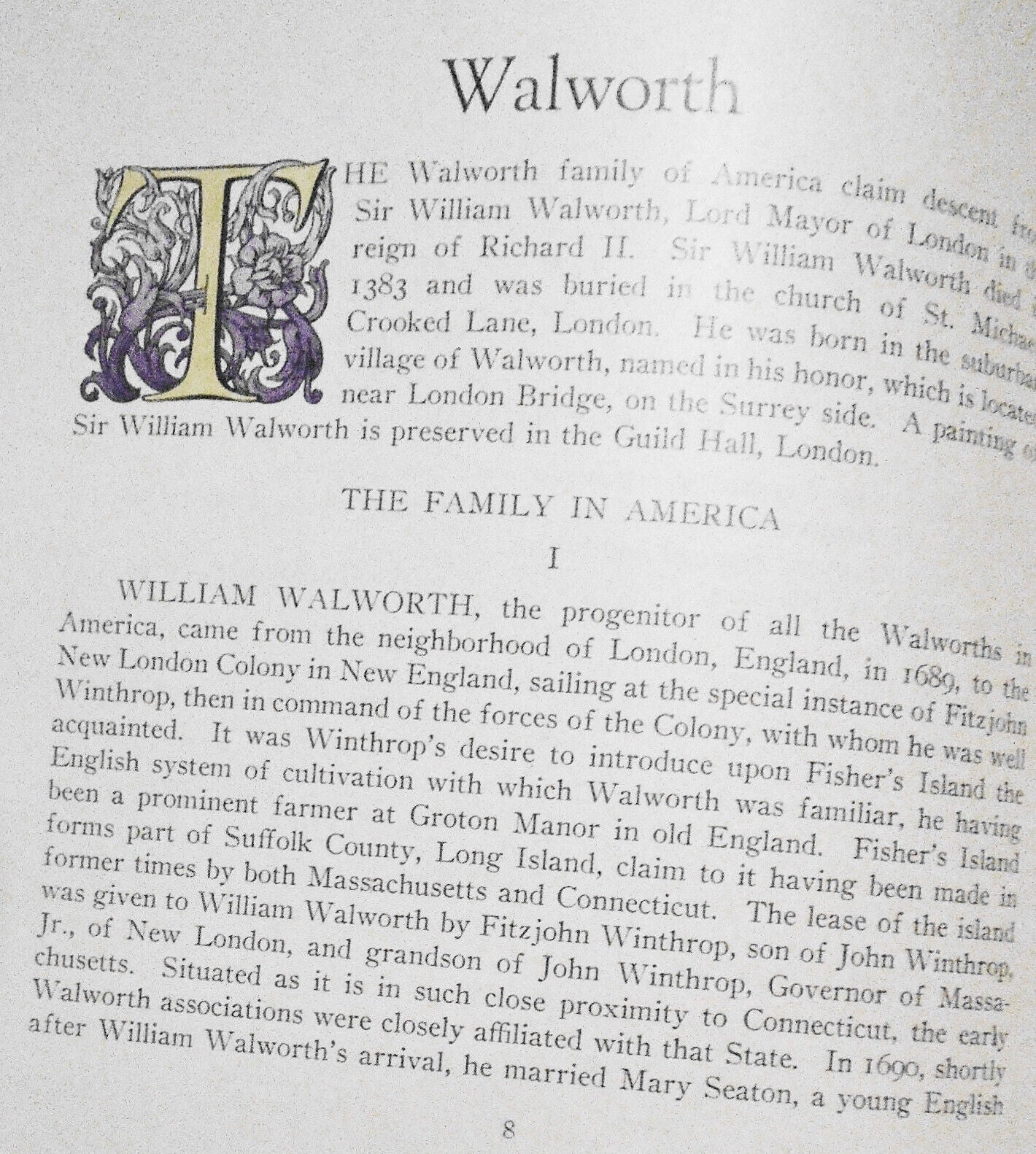 Walworth, Race and allied families: armorial, genealogical and biographical 1930