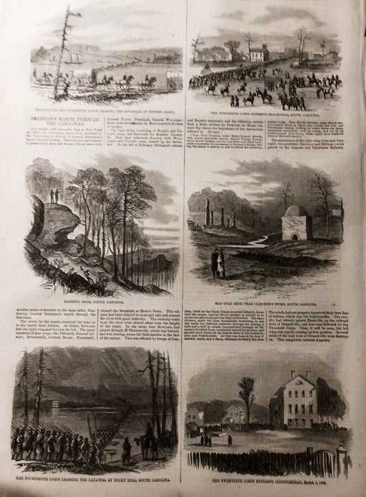 General Sherman's March through the Carolinas : Harper's Weekly, April 1, 1865.