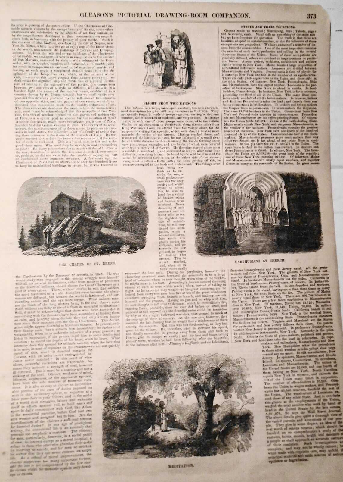Gleason's Pictorial, June 17, 1854 - Marblehead, MA; Cologne; Great Chartreuse