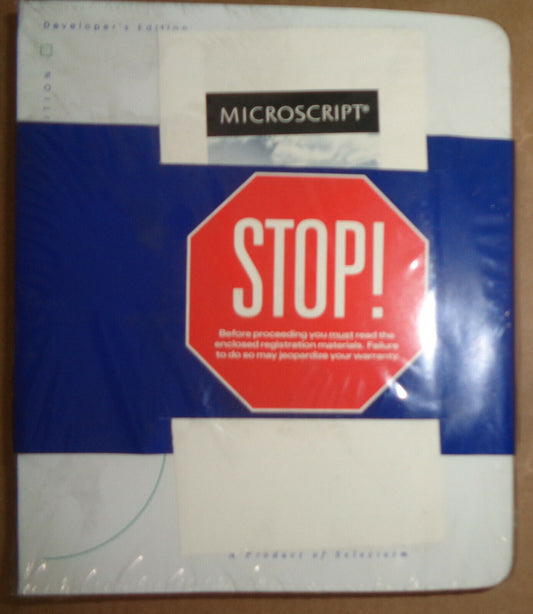 MICROSCRIPT Developer's Edition, by Selecterm. 1990. MINT. SEALED.