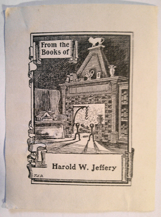 Harold W. Jeffery, Ex Libris Bookplate designed by T. J. Dowling