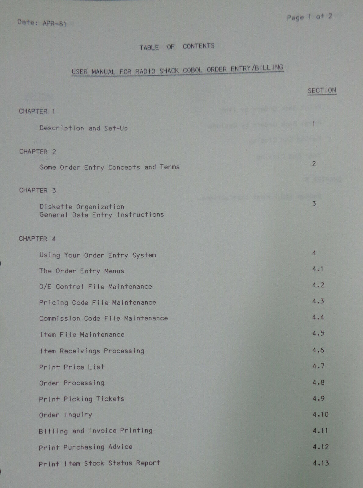 TRS-80 Model 16 Order Entry / Inventory Control Xenix Multi-User & TRSDOS-16