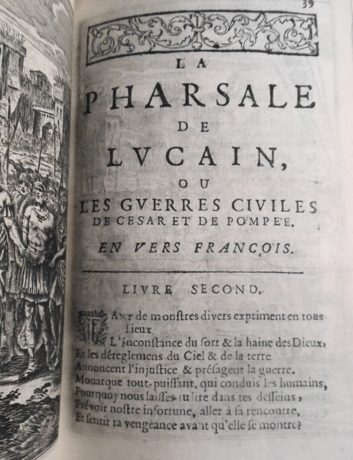 1670 La Pharsale de Lucain. By Marcus Annaeus Lucanus. [Binding; Illustrated]