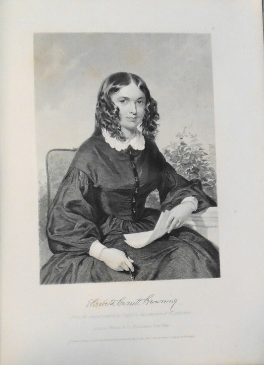 Elizabeth Barrett Browning, engraving - 1876 - Duyckinck Internationale Gallerie
