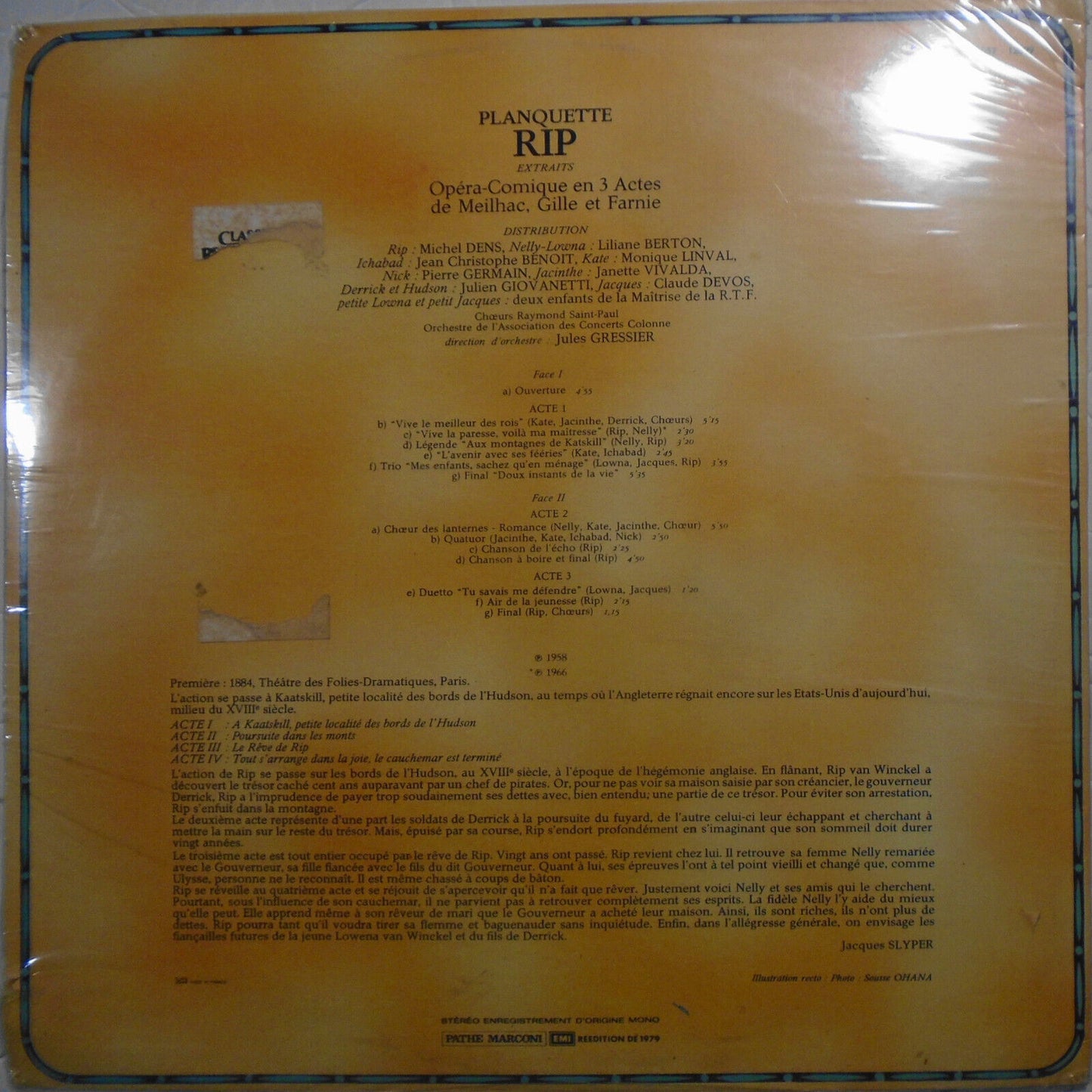 SEALED Planquette : RIP Extraits - LP - Opera-comique en 3 Actes de Meilhac ...