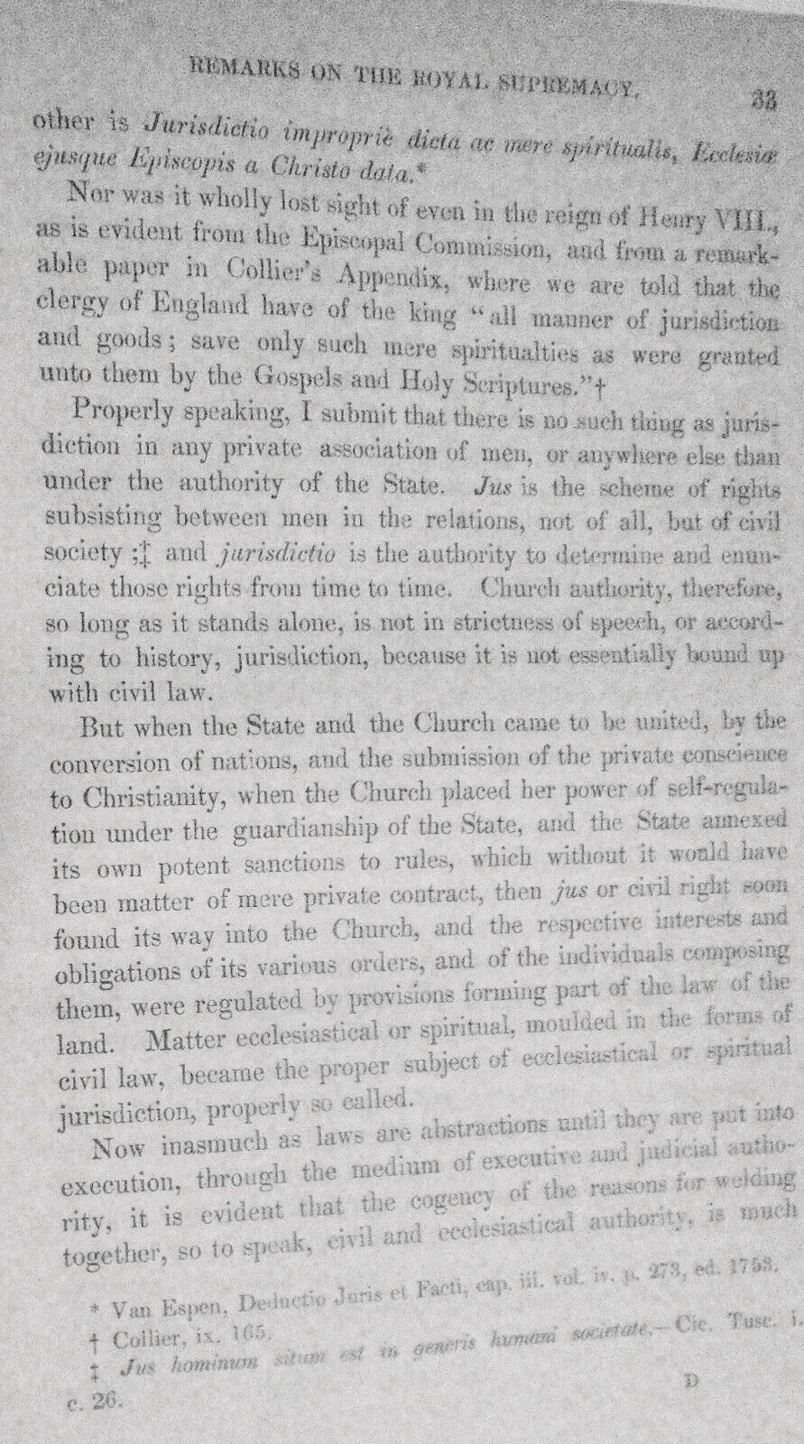 1850 Gladstone: Remarks on Royal Supremacy as It is Defined By Reason, History..