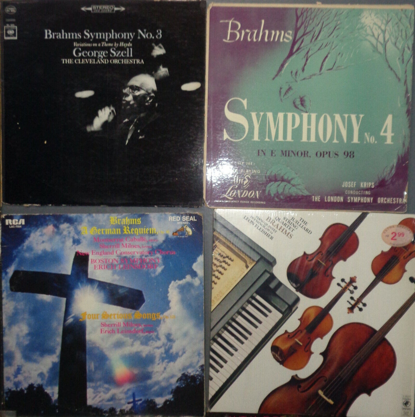 16 Brahms  LPs: Bernstein, Milstein, Munch, Szell, Klemperer, Dorati Furtwangler