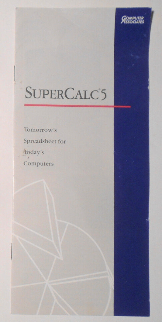 SuperCalc 5, by Computer Associates - Promotional brochure, 1989.