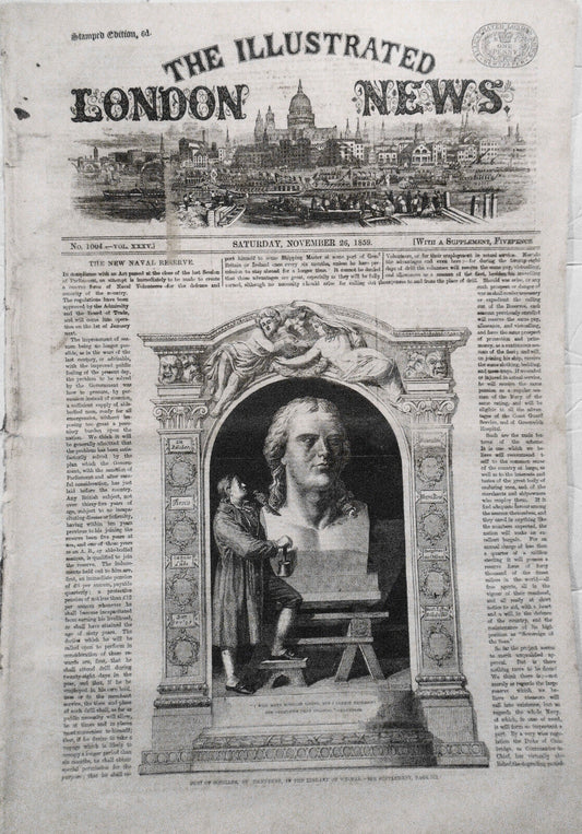 The Illustrated London News November 26, 1859 -Schiller Festival; View of Venice