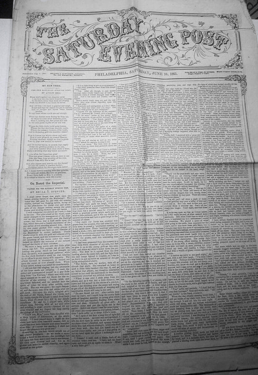 Saturday Evening Post, June 10, 1865 - General Lee in London, etc