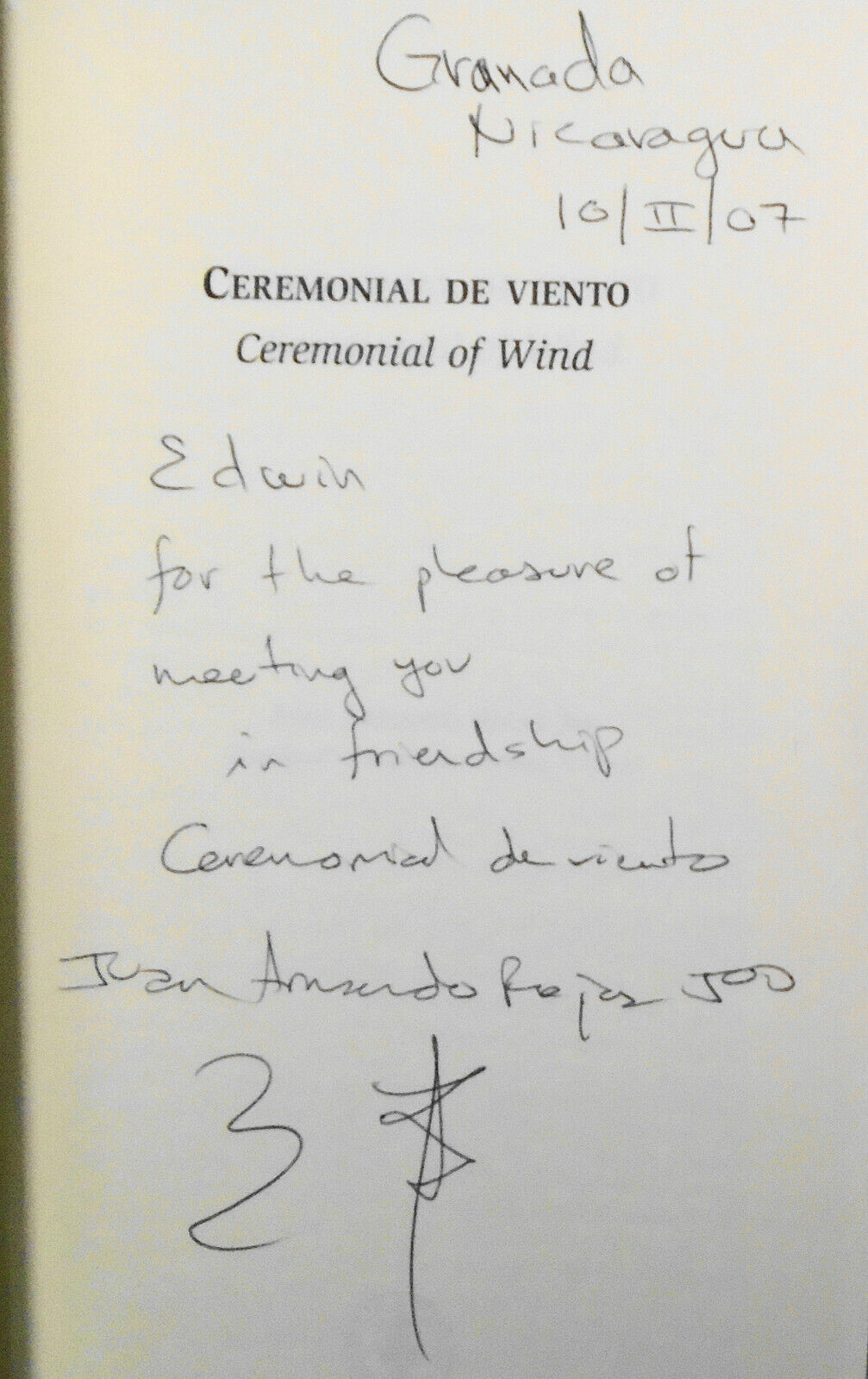 Ceremonial de Viento = Ceremonial of Wind - [SIGNED], by Juan Armando Rojas Joo