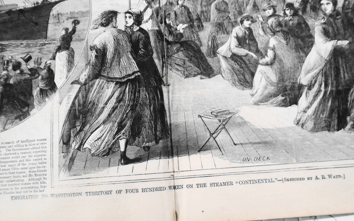 Harper's Weekly January 6, 1866 -  Last Chattel; 400 Emigrant Women etc ORIGINAL
