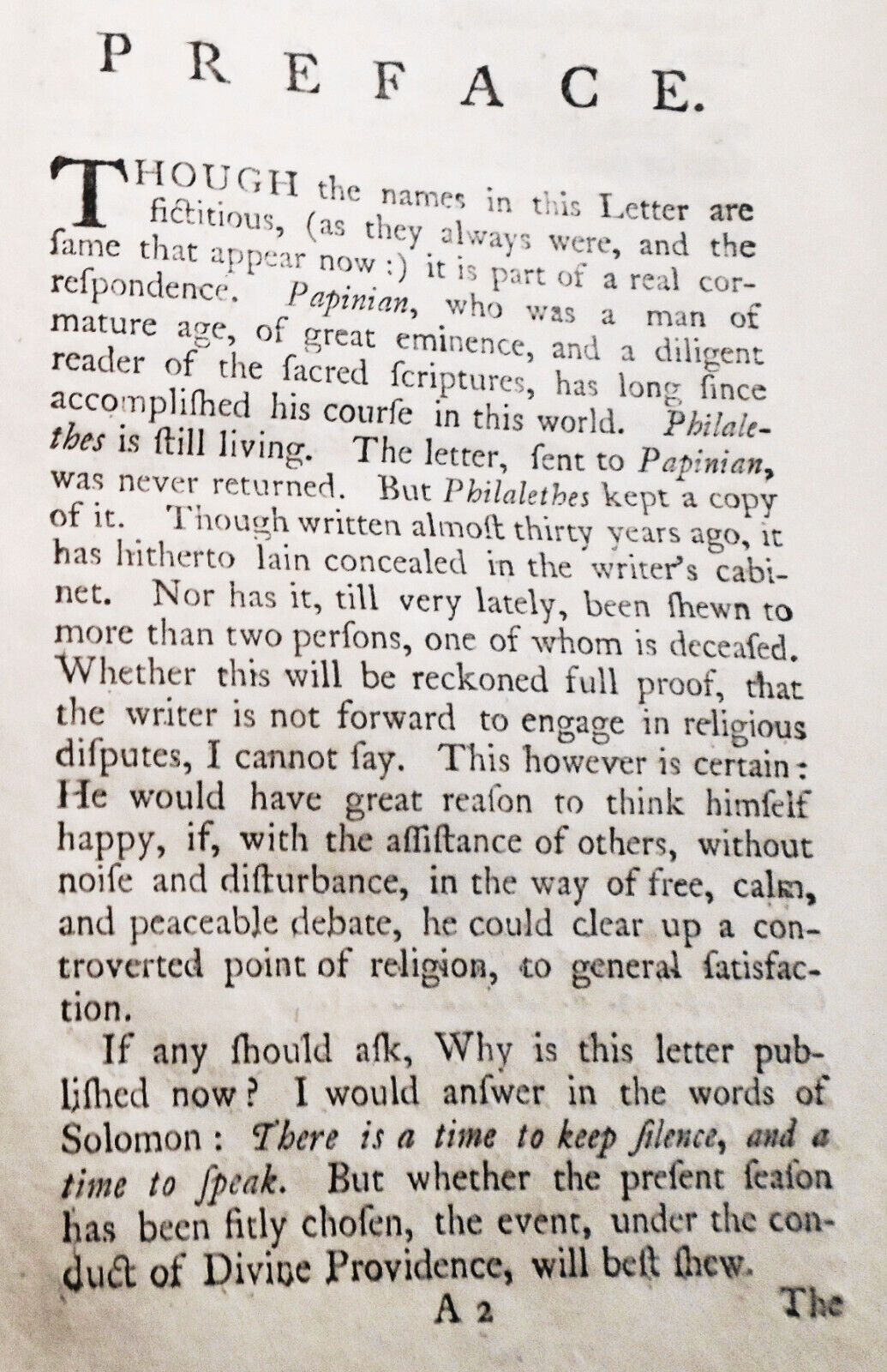 1788. A Letter Written in the Year 1730, by Nathaniel Lardner