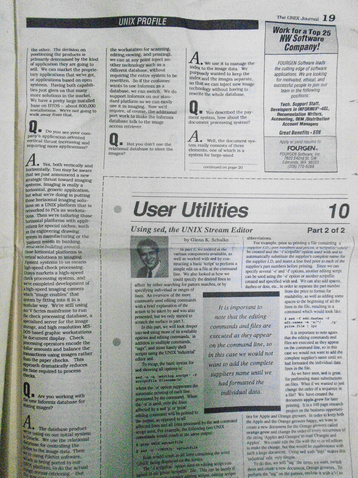 UNIX Journal : Special edition, UniForum 1990 - On-line transaction processing..