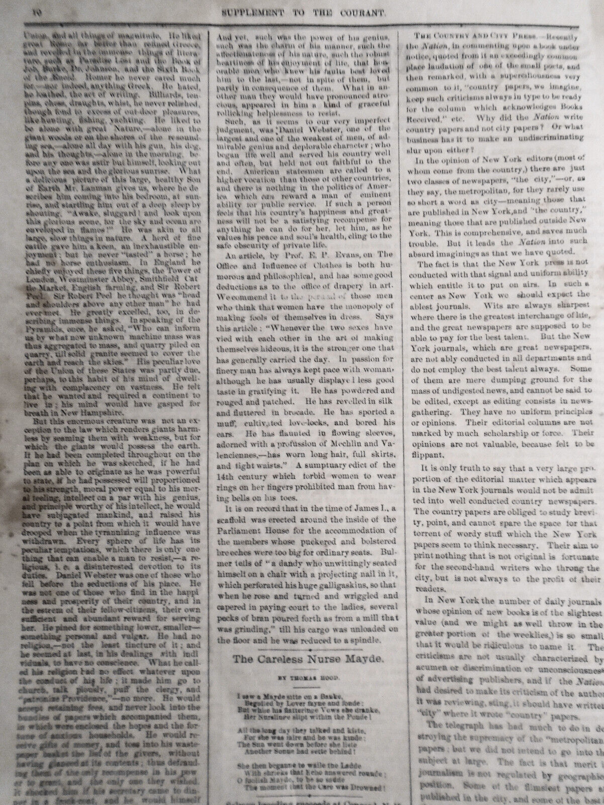 Supplement To Connecticut Courant, January 26, 1867 - Mr Nasby in North Carolina