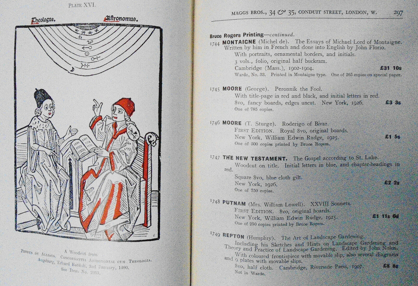 1928 Bibliotheca typographica:  Maggs Bros. Catalog 509