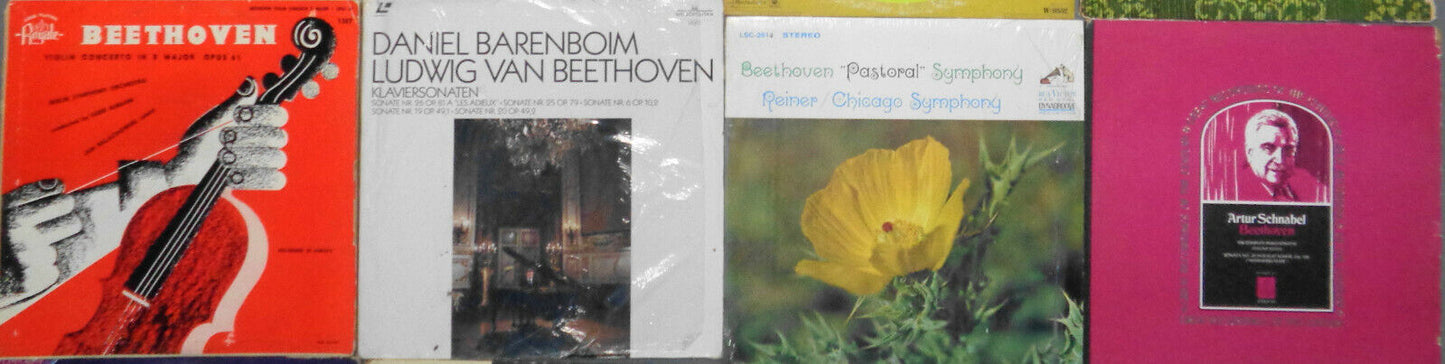 16 Beethoven LPs: Balachowski Richter Van Cliburn Schnabel Badura-skoda Brendel