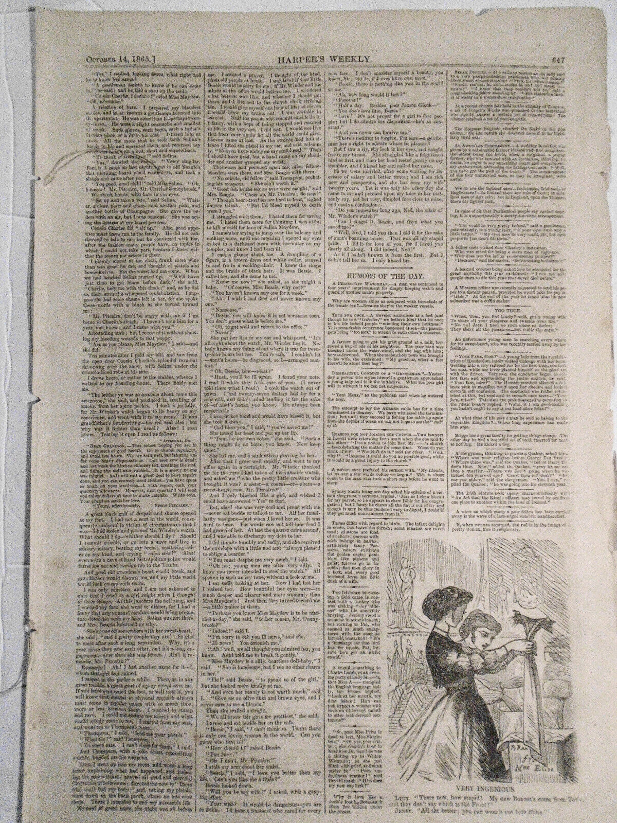 "Gathering Corn", by Edwin Forbes - Harper's Weekly, October 14, 1865