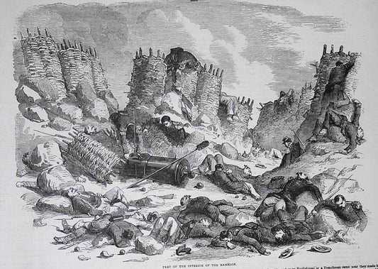 Part of the Interior of the Mamelon - Illustrated London News, July 7, 1855