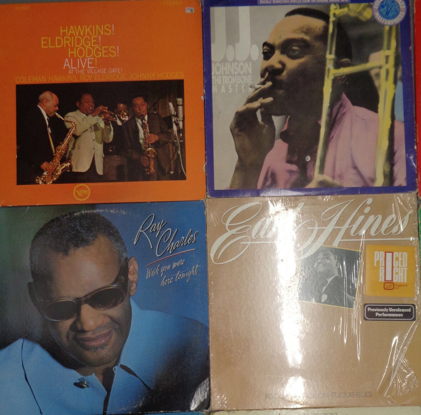 16 Jazz LPs Lot: Hawk Eldridge JJ Terry Fatha Satchmo Ray Sassy Olay Dinah Wiley