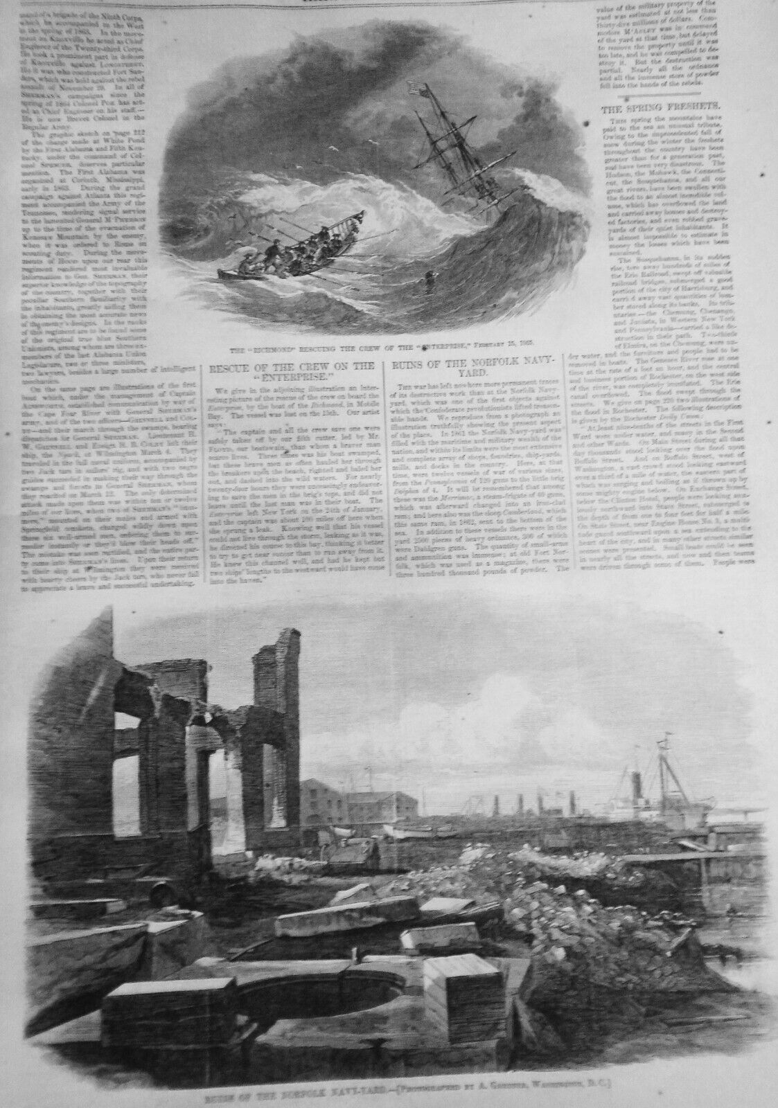 Harper's Weekly April 8, 1865 Original Complete issue. Burning of Columbia, SC..