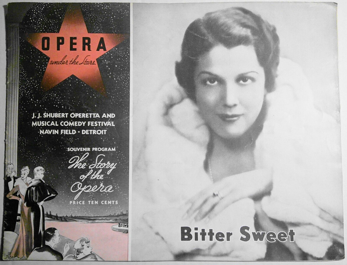 1935 Opera Under The Stars - 3 Programs: Rose Marie, Blossom Time, Bittersweet