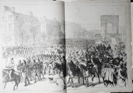 Triumphal Entry Of The Germans Into Paris. Harper's Weekly April 8, 1871