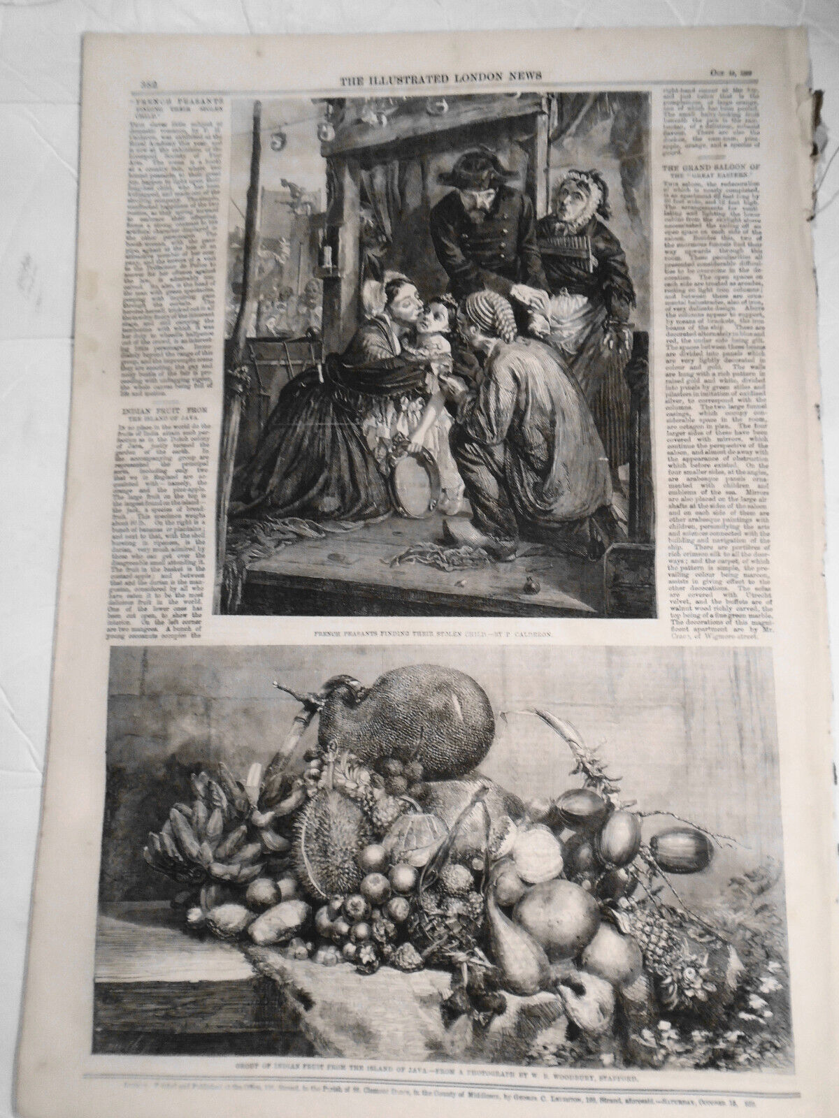 The Illustrated London News, October 15, 1859 - Franklin Expedition relics, etc