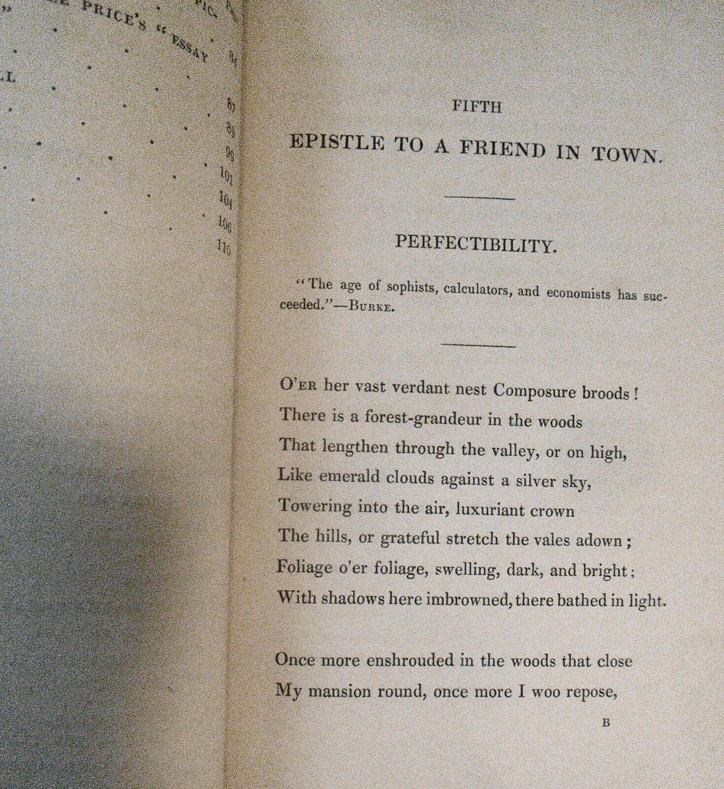 1836 Chandos Leigh: Fifth epistle to a friend in town, Warwickshire, other poems