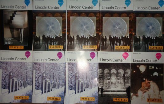 10 Juilliard School Playbills lot, 2014-15 Lincoln Center, NYC