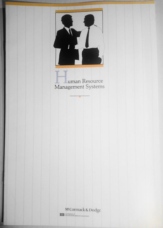 McCormack & Dodge Human Resource Management Systems software brochure, 1988