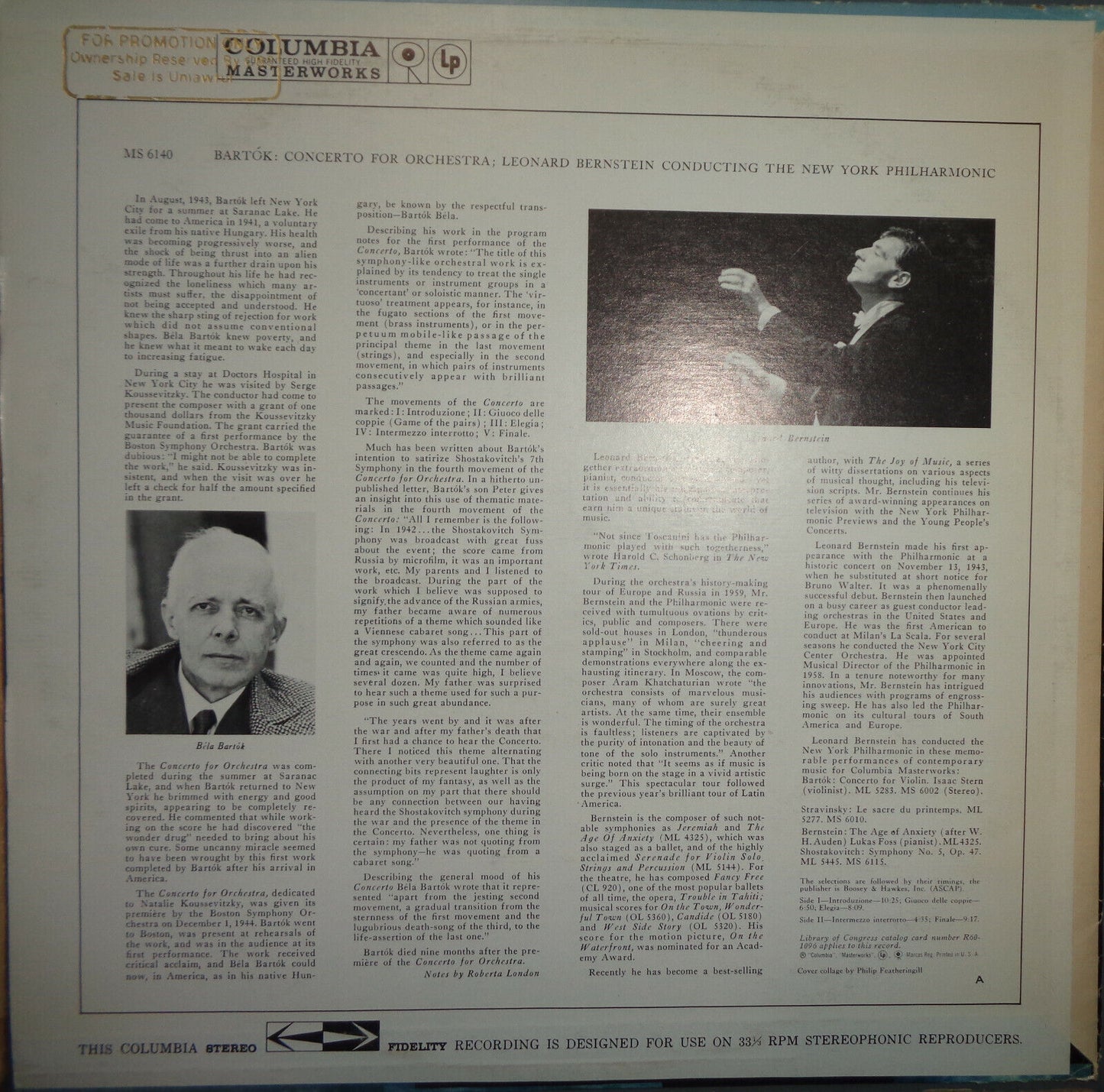 12 Bela Bartok LPs: Bernstein, Solti, Dorati, Serkin, Ozawa, Stern. Reinhardt...