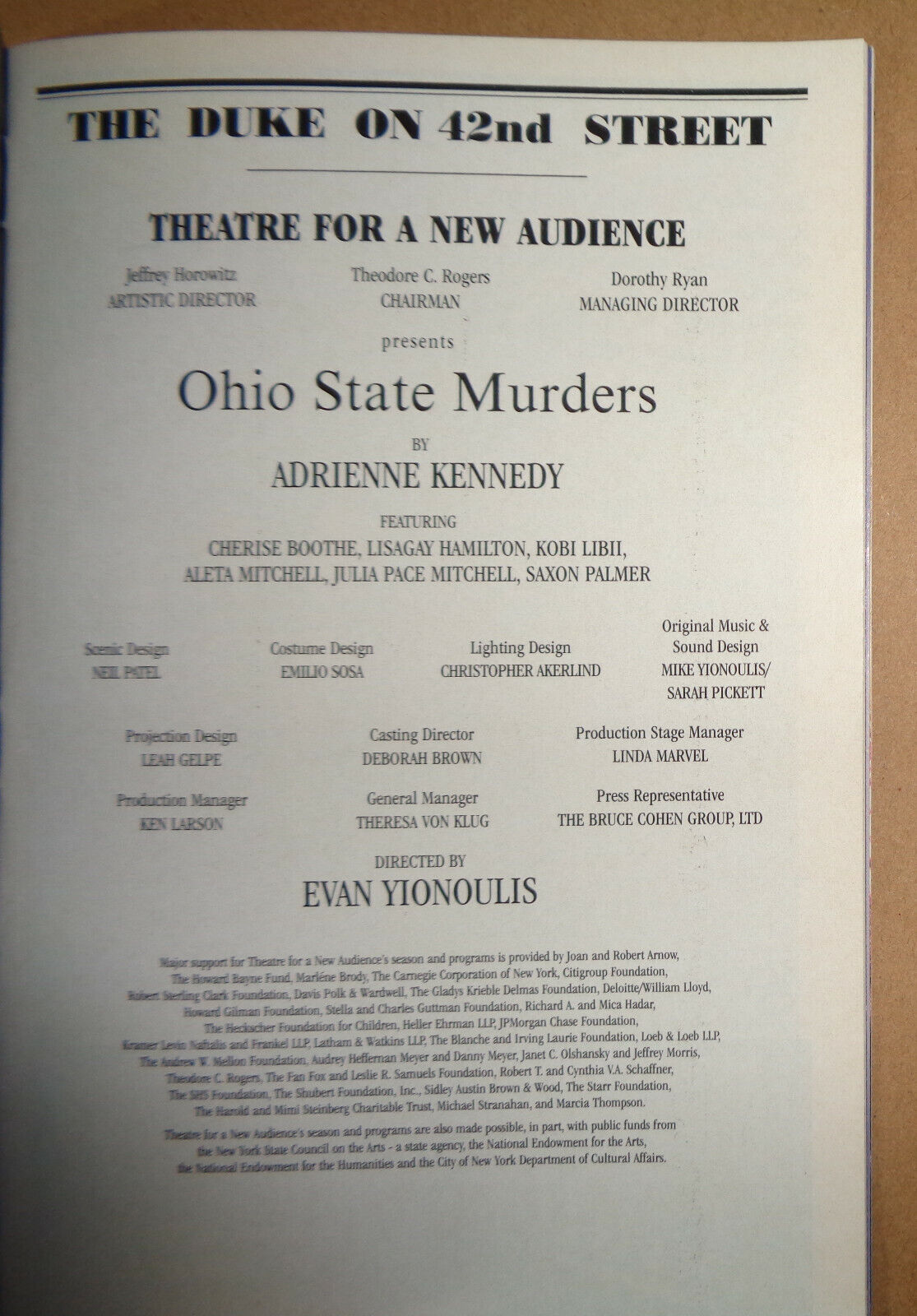 OHIO STATE MURDERS - PLAYBILL - OCTOBER 2007 - VOL. 123 - NO. 10