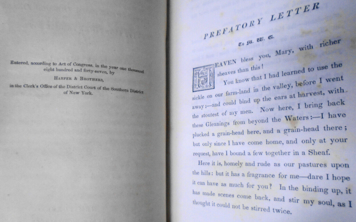 Fresh Gleanings by I K Marvel [Donald Grant Mitchell]  - First Edition, 1847.