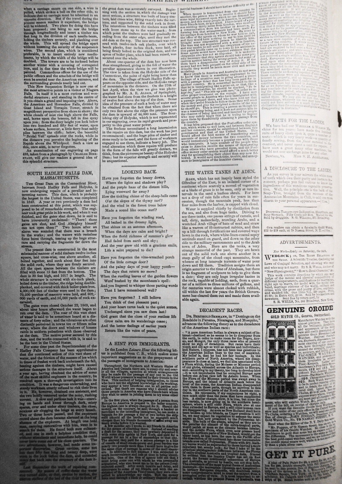 Harper's Weekly July 31, 1869: Ida Lewis, Newport, RI heroine; Camp meeting etc